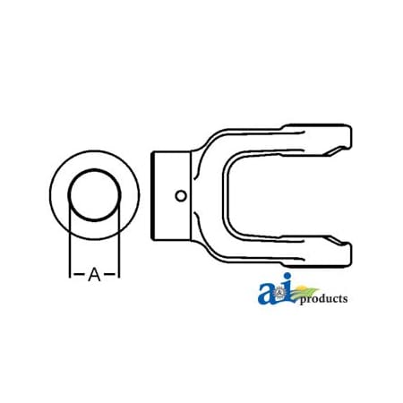 A & I Products Shear Pin Implement Yoke (w/ Pin Hole) 0" x0" x0" A-802-3524